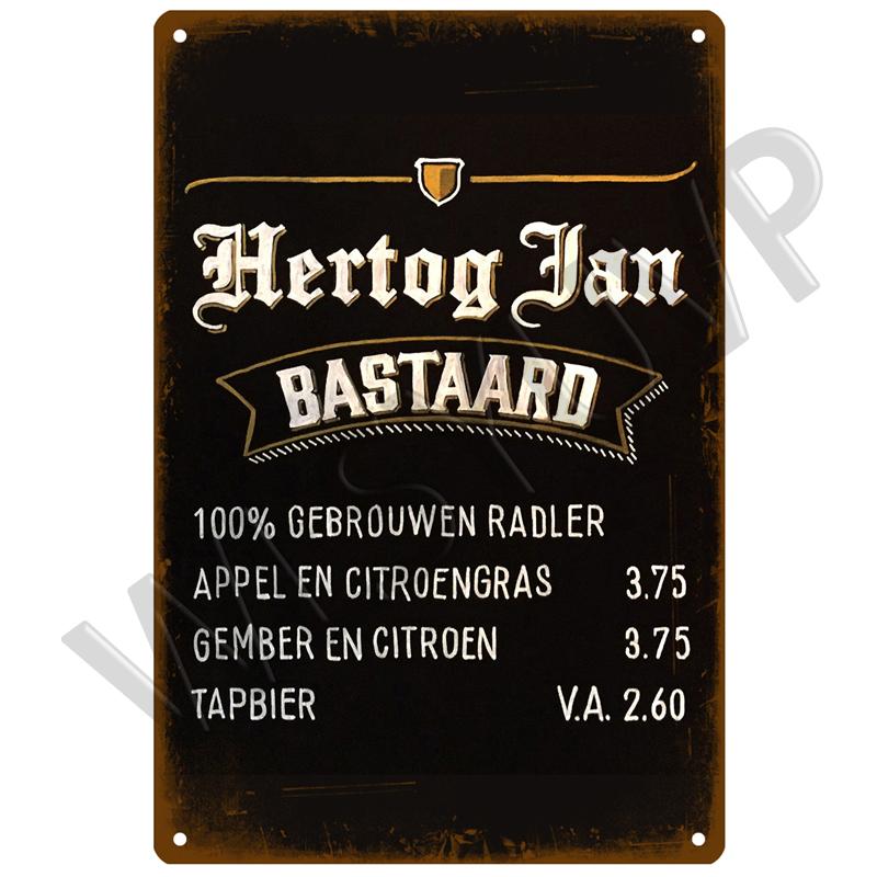 Hertog Jan Retro La Chouffe Metallskilt Blikkskilt Whisky Belgia Øl Plakett Metall Veggdekor Vintage Dekor Plakater Skilt Man Cave