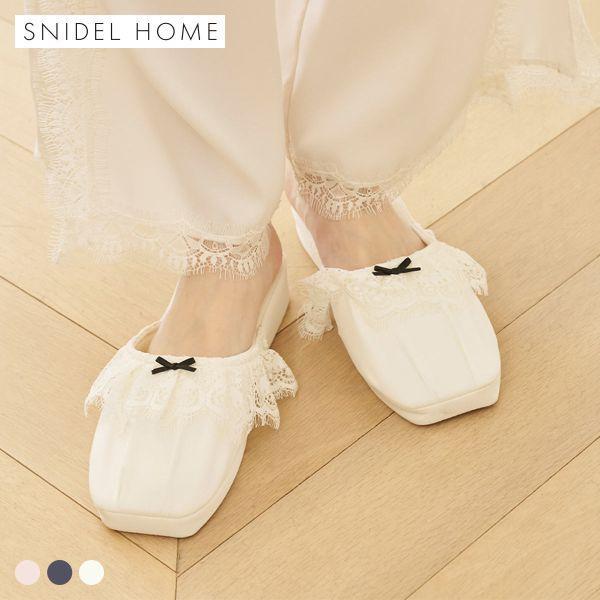 SNIDEL HOME Satin Lace Room Shoes SNIDEL HOME