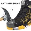 High Top Sicherheitsschuhe Herren Stahlkappe Arbeitsschuhe Herren Damen Arbeitssicherheitsstiefel Anti Smash Safety Unzerstörbarer Arbeitsstiefel Atmungsaktiv