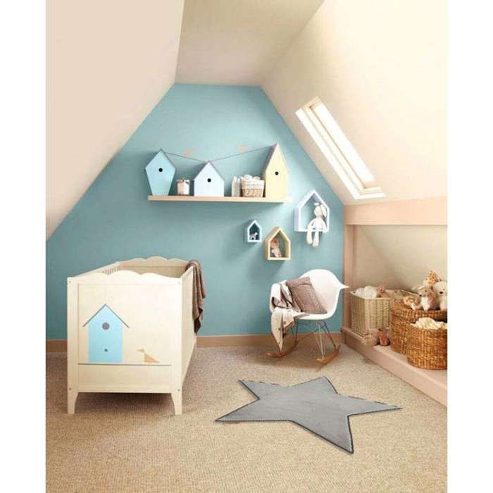 Tapis salon forme étoile extra-doux gris 90x90