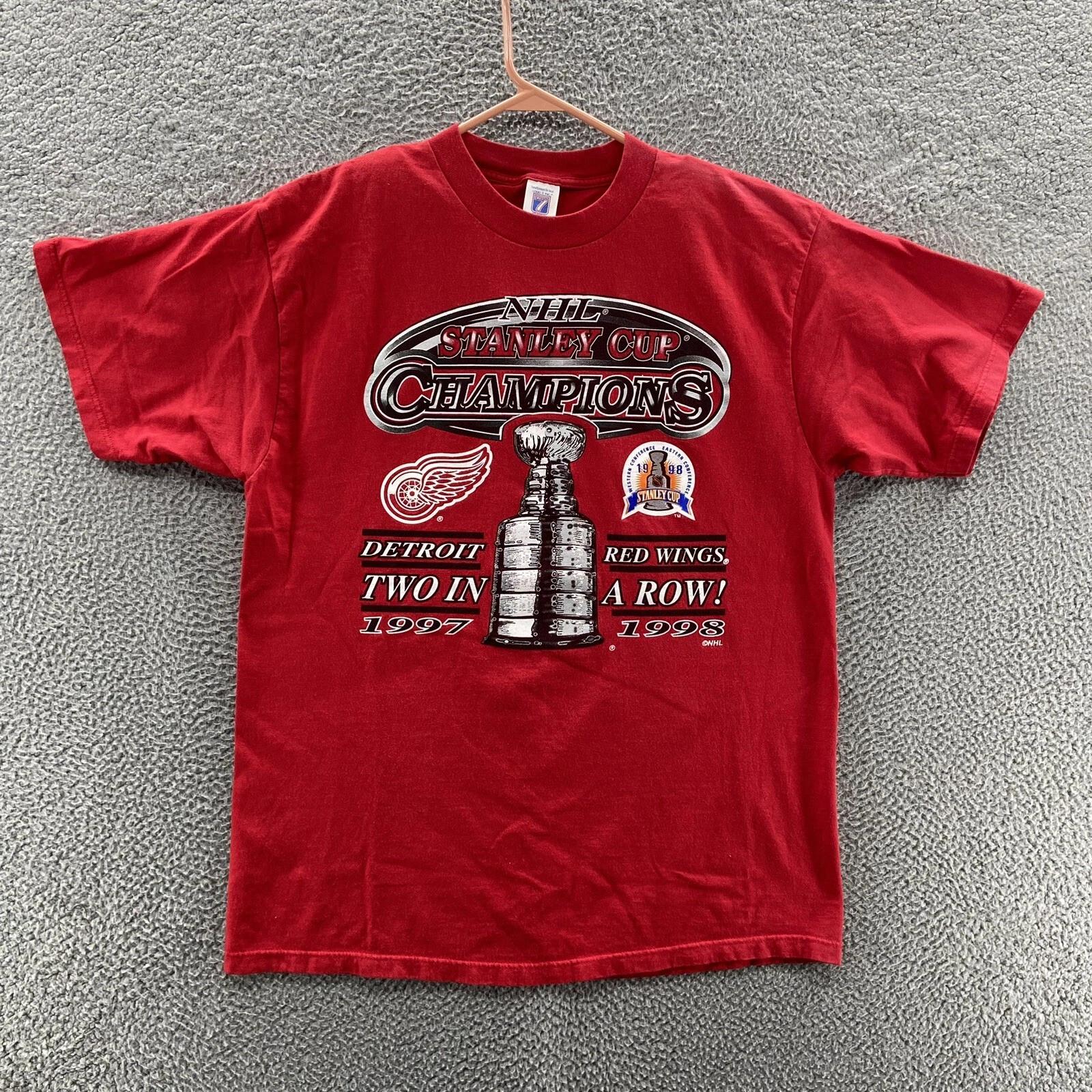 ВИНТАЖНАЯ Мужская футболка Detroit Red Wings Extra Large Красная Чемпионы Кубка Стэнли 90-х 3XL