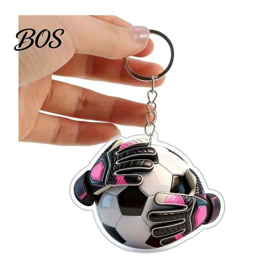 Fußball Schlüsselanhänger Anhänger Anhänger, Torwarthandschuhe Ball Design Schlüsselanhänger, Realistischer Halter Sport Zubehör für Fans Rucksack