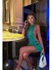 2025 European & American Sexy Bodycon Dress with Metal Buckle Waist