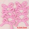 10PCS Pink Bow Embroidery Patches Iron On Patches For Clothing Cartoon Cute Pink Patches On Clothes Kids Stickers DIY Applique