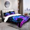 2/3Pcs Neon Gaming Controller Duvet Cover Set(1 Duvet Cover & 1/2 Pillowcase) Soft Bedding Set For Teens Gamer Bedroom Decor