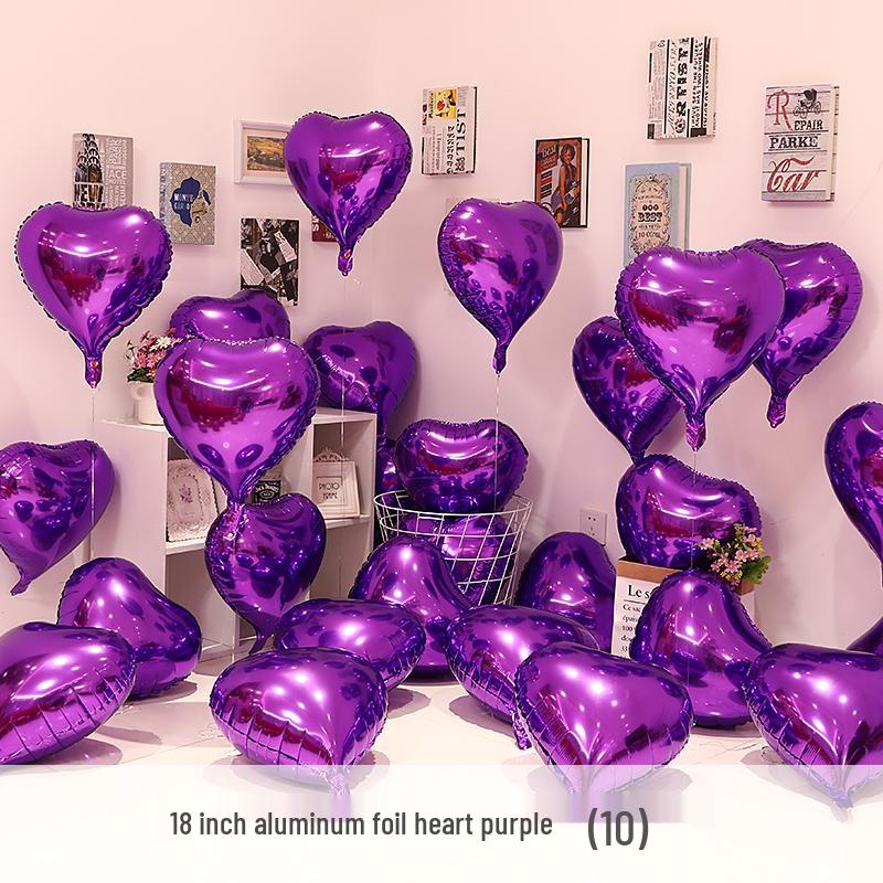 Heart-Shaped Foil Balloons for Birthday, Wedding, or Engagement Decor