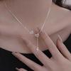 Love Tassel Necklace Women'S Niche High-End Sense Light Luxury Design Heart-Shaped Pendant Ins Romantic Line Collarbone Chain Quality