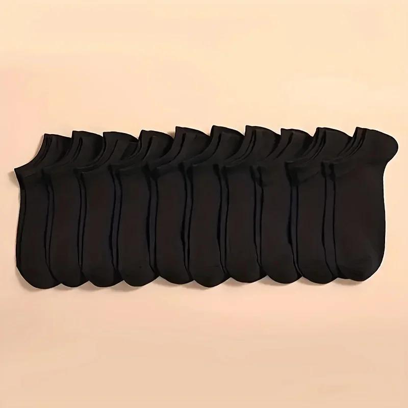 10 or 20 or 40 Pairs Unisex Solid Cotton Socks Men Women Low Cut Ankle Socks Bulk Black White Grey Socks Soft Lightweight