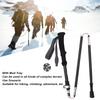 Walking Stick Collapsible Prevent Slip Lightweight Portable 3K Carbon Fiber Adjustable Hiking Pole for Mountaineering