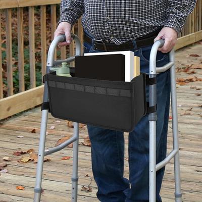 Foldable Walker Storage Bag Oxford Cloth Practical Bearing Wheelchair Storage Bag Mobility Aid Accessory Pouch for Elderly