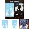 Christmas Snowflake Static Cling Glass Sticker With Santa And Snowman For Window Decor