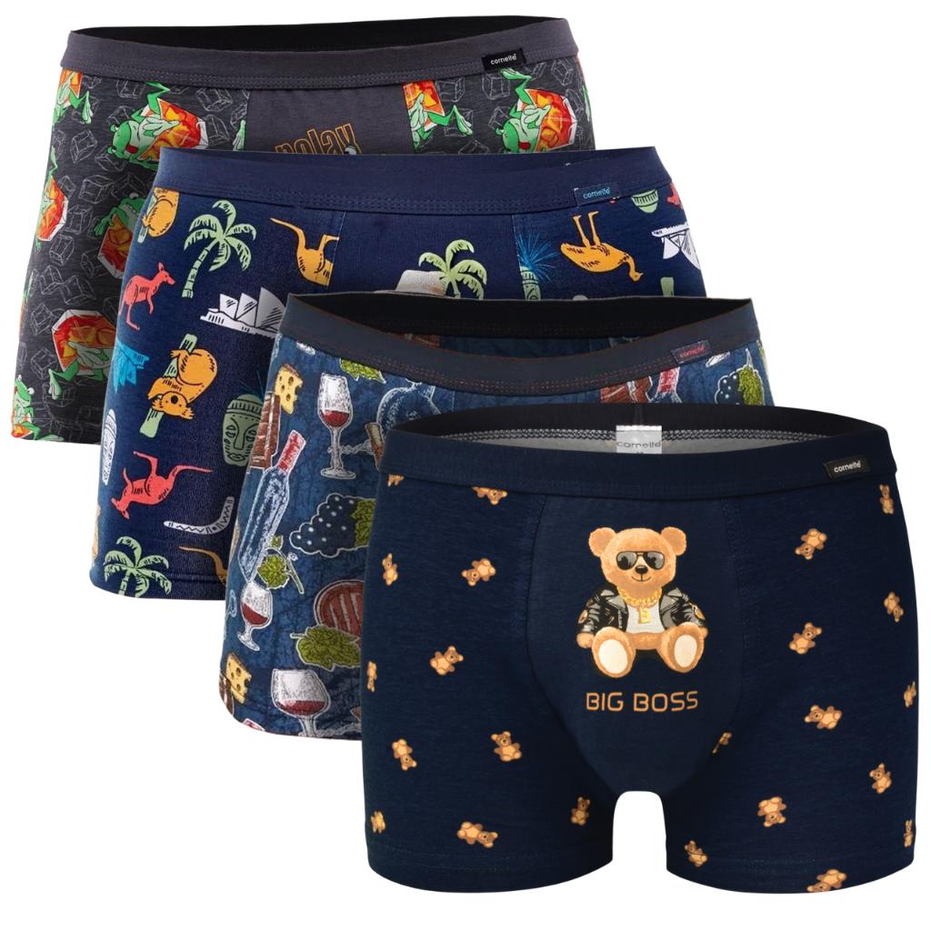 Cornette Men's Boxer Shorts Tight Cotton Mix 4 Pieces