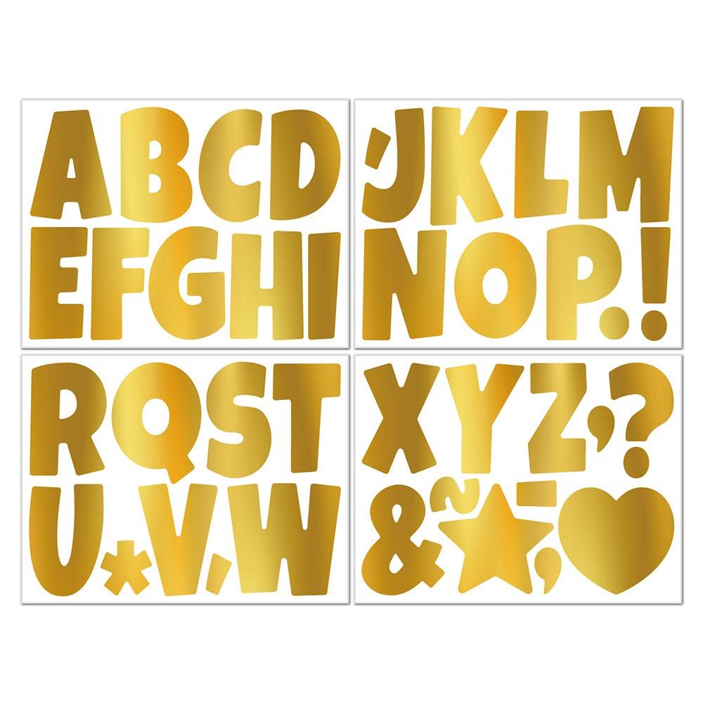 

Creative 4 Inch Letter Stickers Colorful Vinyl Alphabet Stickers Waterproof English Letters Notice Board Stickers Blackboard золотий