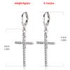 Retro Geometric Diamond-set Cross Earrings Women's Niche Light Luxury High-end Gourmet Earrings