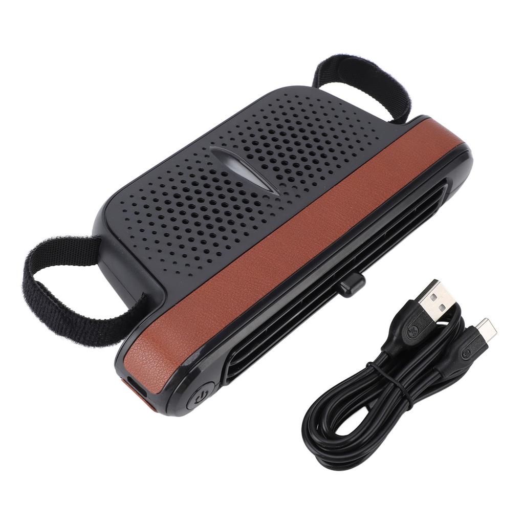 Autositzventilator 3 Windgeschwindigkeiten Geräuscharm Leistungsstarker Doppel-Turbinen-Autokühlventilator für Fahrzeugrücksitze