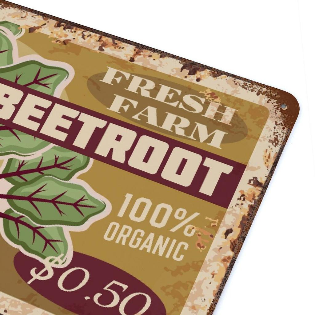 1er-Pack Shabby Rustic Dekor Metallschild, 20×30cm und 30×40cm, Used-Look Wandplakette für Café, Garage oder Lounge