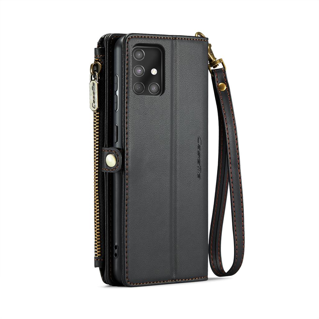 Pour Samsung Galaxy Série A12 A13 A71 S20 S21 S22 S23 S24 S25 Z Fold3 Z Fold4 Z Fold5 Z Fold6 Sac Téléphone Bandoulière Multifonctionnel en Cuir PU