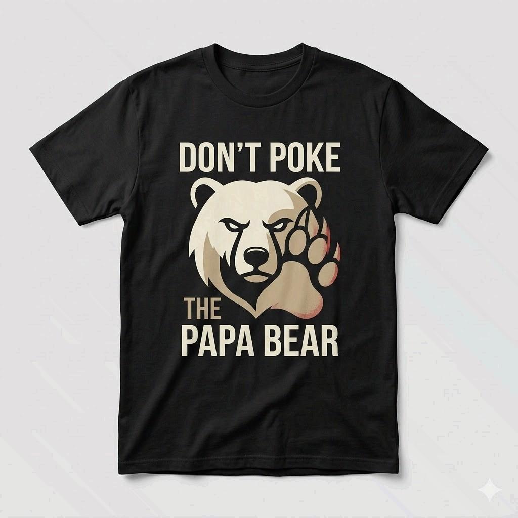 Papa Bear Shirt Don t Poke The Bear Funny Father s Day Dad Tee L