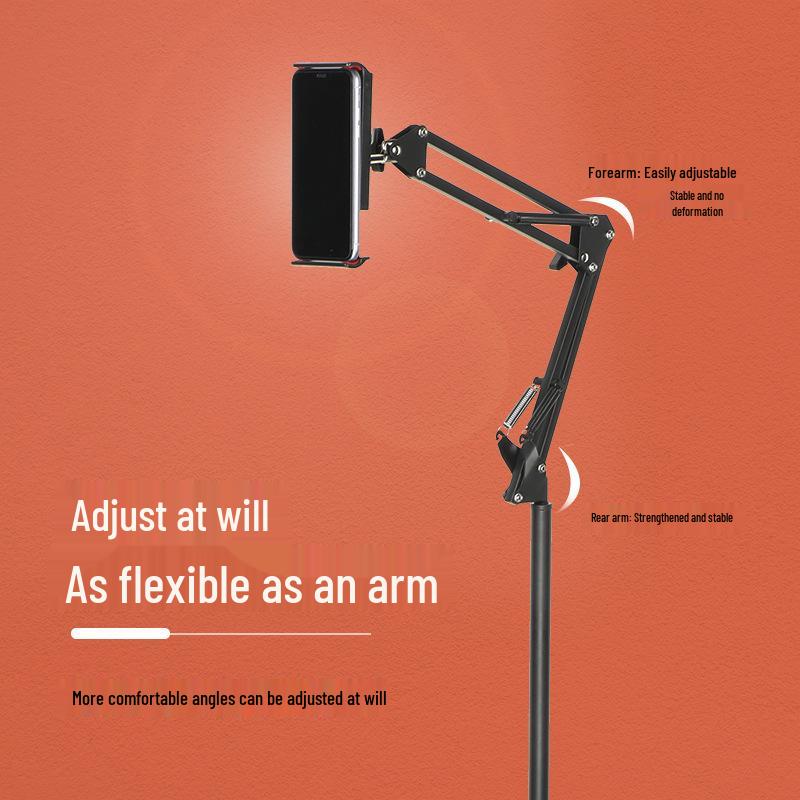Adjustable 170cm Floor-Standing Phone & Tablet Cantilever Stand for Bedside or Sofa