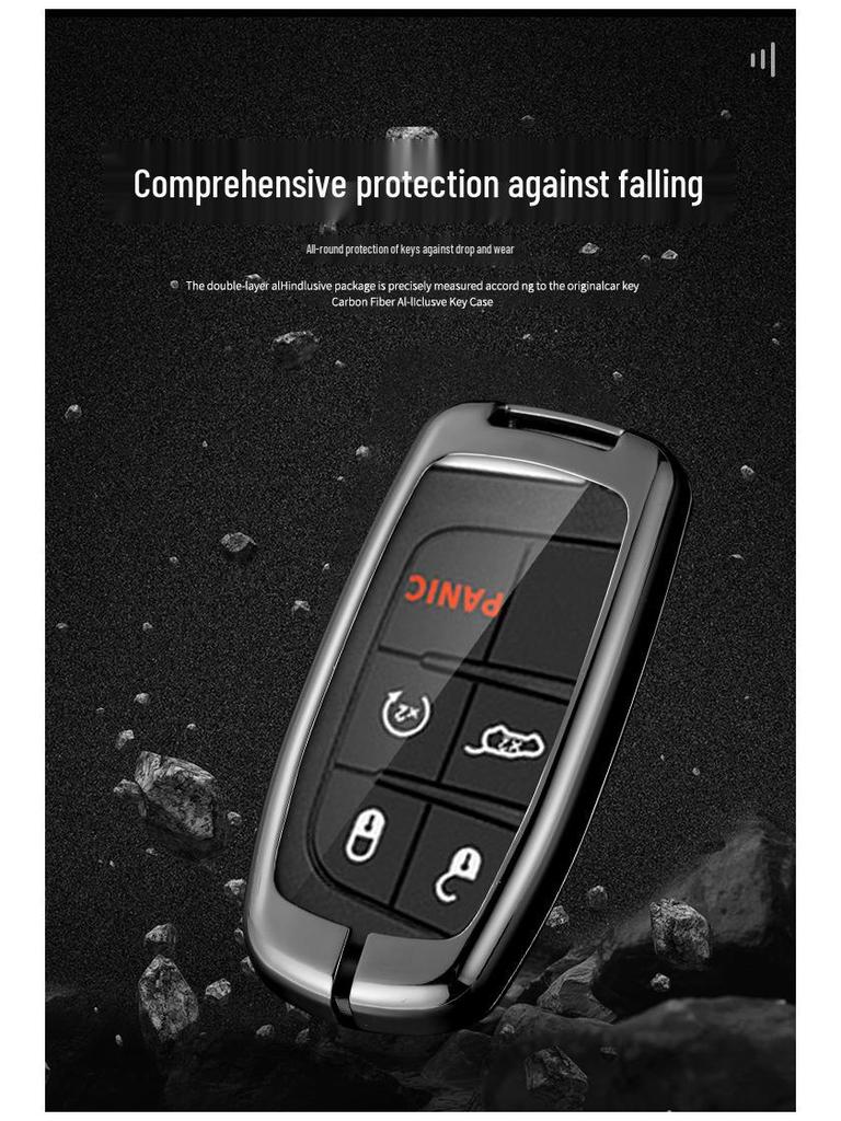 Nyckelfodral för Jeep Compass, Cherokee, Renegade, Grand Cherokee, Grand Commander och Dodge