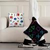 Style Soft Comfortable Anime Gamer Pillow Case for Sofa Living Room Game Home Office Fan Decor Design Square Protective Covers