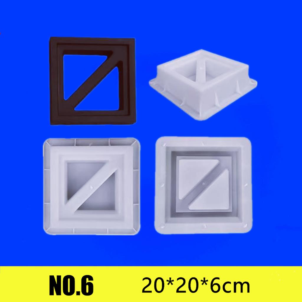 20*20*6cm Cement Mold Hollow Plastic Brick Mold Grid Background Wall Decoration Garden Window Flower Fence Wall Mold