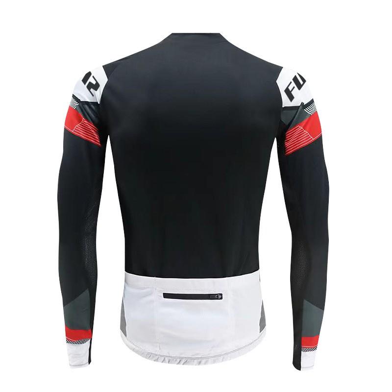 Mens Cycling Jersey Quick-Dry Breathable Long Sleeve Mountain Bike Shirt Outdoor Riding Camping