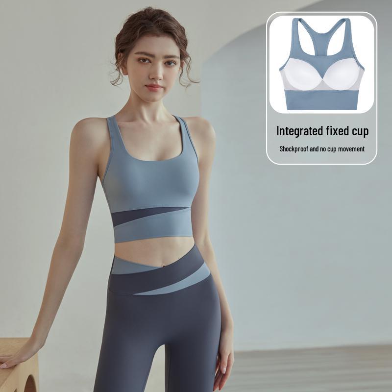 Soutien-gorge de sport antichoc pour femme - Anti-affaissement, Débardeur de course à pied et de yoga haute intensité avec beau design dorsal