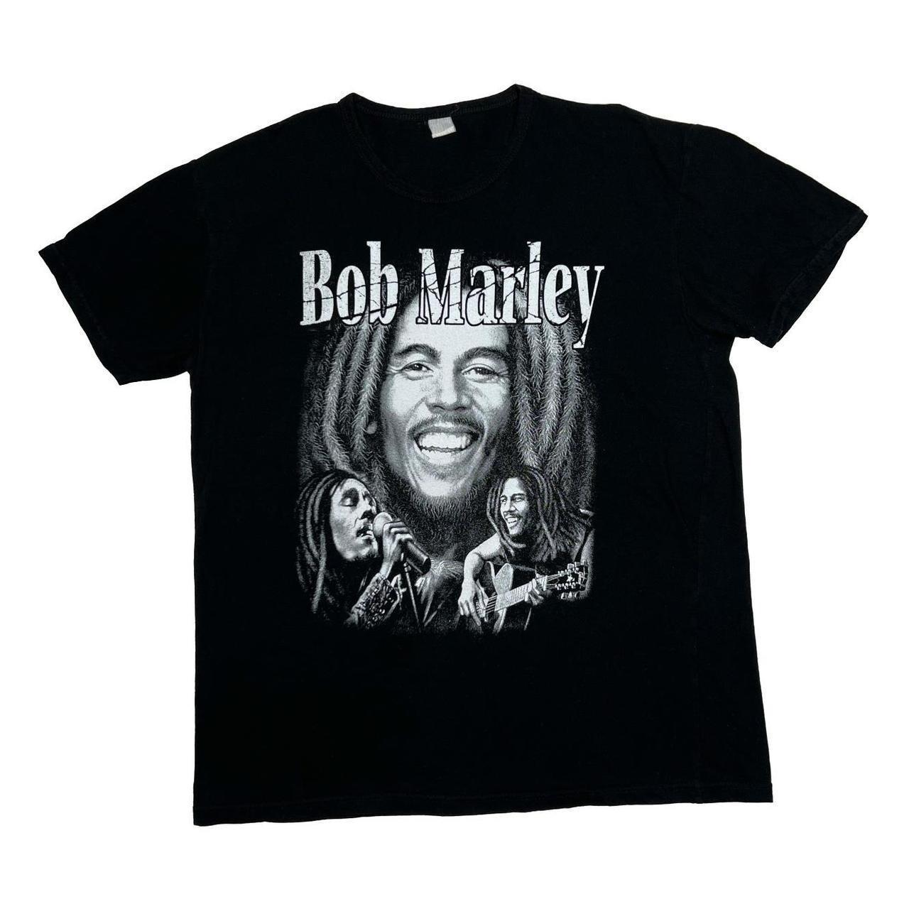 Early 00’s BOB MARLEY Rasta Reggae Music Tribute Spellout Graphic T-shirt XL XXXL