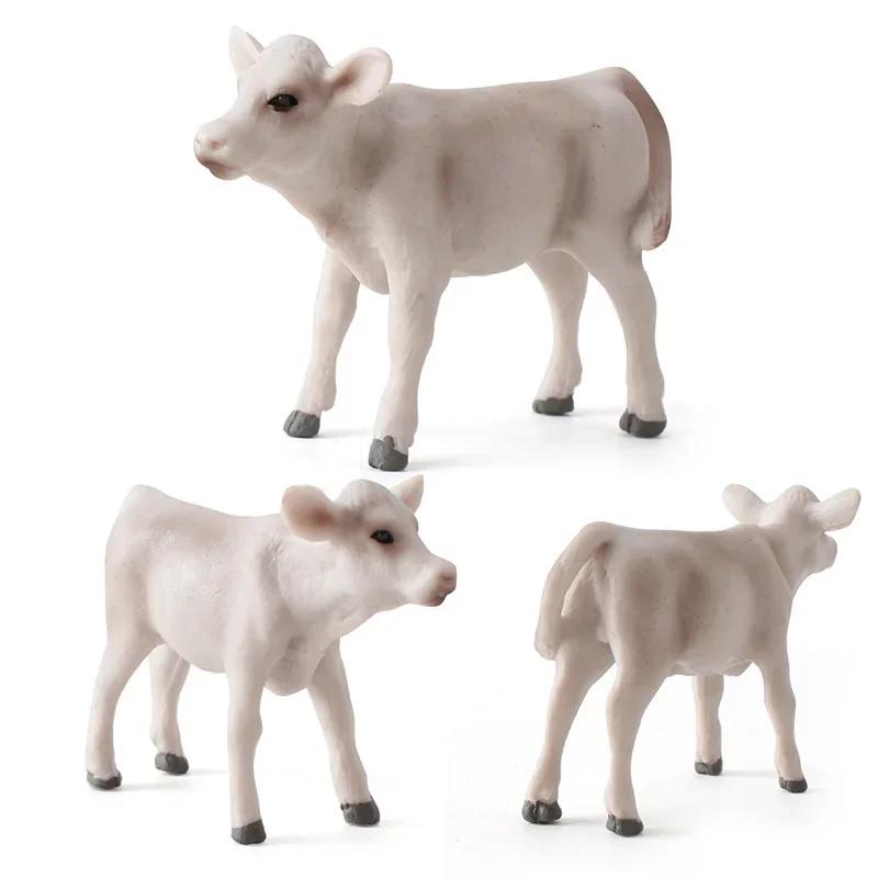 Children's Solid Simulation Cow Animal Model Toy Ornament