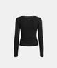 BADBLOOD Do You Want It Lace Henley Neck Long Sleeve - Black