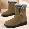 Snow Boots Women's New Winter Velvet Thickened Warm Cotton Shoes Waterproof, Non-slip and Comfortable Medium Tube Thick-soled Cotton Boots