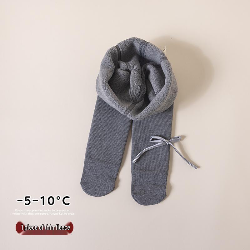 Kinder Winter Fleecegefütterte Socken mit Vertikalstreifen - Dicke, modische Strümpfe für Mädchen