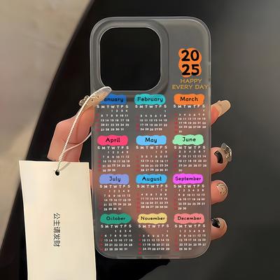 Calendar Phone Case For iPhone 16 Pro Case Funda iPhone 13 11 12 15 14 Pro Max 13 12 Mini 16 Plus Ultra Thin Matte Clear Cover