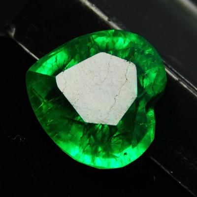Natural Green Emerald Loose Gemstone 6.15 Ct Top Rich Heart Cut? for Jewelry Making and Crafts