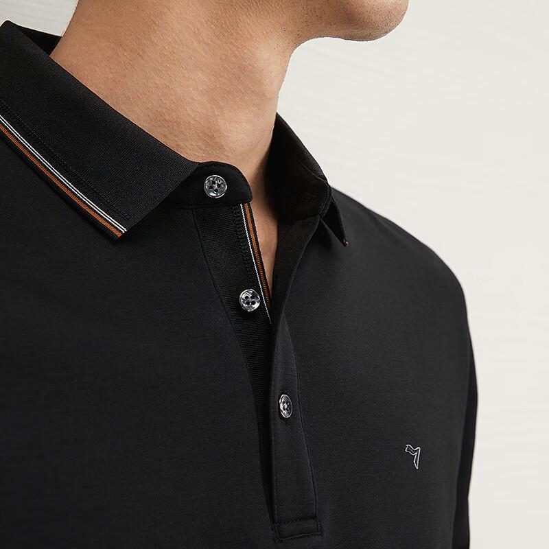 Septwolves Men's Modal Brushed Long-Sleeve Polo Shirt