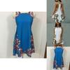 Elegant Sexy Vest Skirt Sleeveless Short Skirt Printed Flower Casual Dress For Women S-xxl