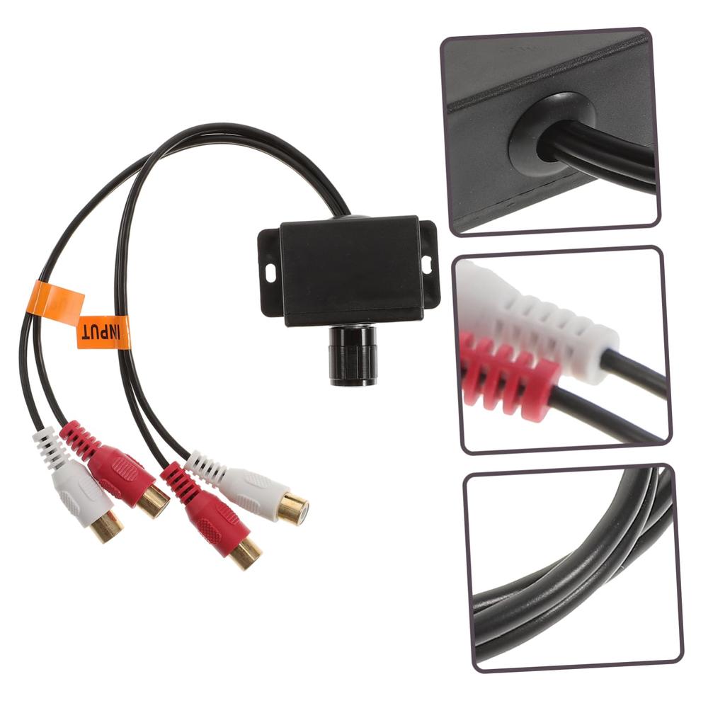 HOMSFOU Controlador de Nível de Carro Componente Cabo Carro Amplificador Mono Carro Subwoofer Controle Botão de Grave