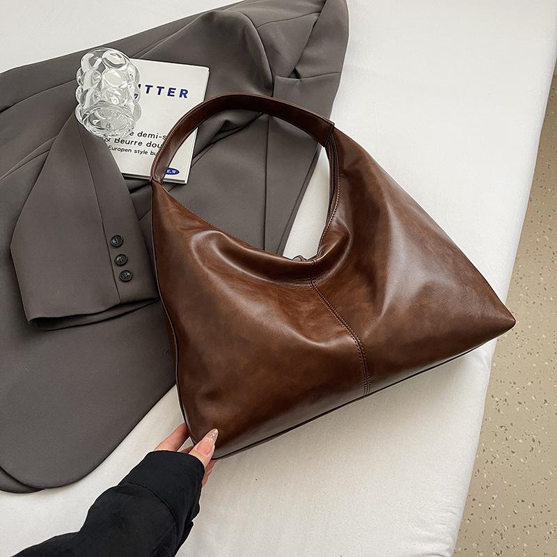 Tote bag women's autumn new large-capacity commuter bag casual retro shoulder work shopping bag