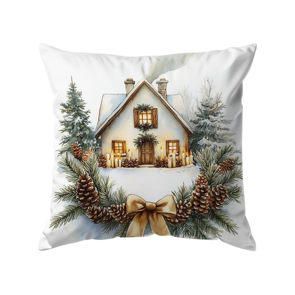 Pine Cones Cushion Pillowcase Printed Polyester 45X45Cm Throw Pillowcover Decorative Sofa Cushion Pillowslip Home Decor