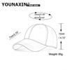 YOUNAXIN Retro Distressed Denim Cap Unisex Street Style Wide Brim Baseball Hat