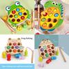 Wooden Childrens Magnetic Fish Catching Toy For Early Education And Focus Development