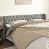 Vidaxl Wingback Headboard, Light Gray, 183X23X78/88 Cm, Velvety