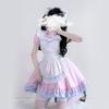 3Pcs Sweet Maid Outfit Women Anime Maid Costume Fancy Dress Cosplays Costume Maid Dress with Headwear Apron