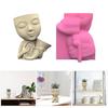 Doll with Horn Shaped Concrete Moulds DIY Vase Molds Silicone Material for DIY