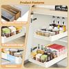 Kitchen Storage Box with Sliding Rail Pull-out Cabinet Storage Rack Spice Pantry Shelves Drawer Kitchen Organizer Basket