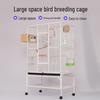 Multi-functional Cast Iron Parrot Cage: Durable Metal Bird Cage for Flock