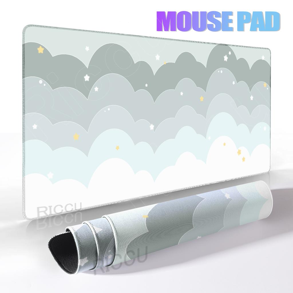 Pink Cloud Desk Mat Kawaii Large Mouse Pad XXL Cute Office Rubber DeskPad Extended Pads Gaming Keyboard Accessories Large Mats