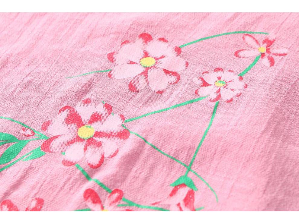 Women's Summer Cotton Linen Short-Sleeved Two-Piece Set: Grandma Mom Pajama Top and Pants.