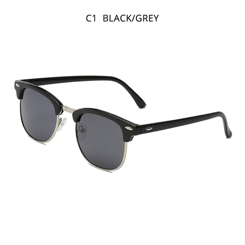 

HOOBAN Классические квадратные солнцезащитные очки UV400 Ретро Унисекс Винтажные Полуободковые Очки для вождения для женщин Мужчин Модные Солнцезащитные очки As Picture